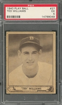 1940 Play Ball #27 Ted Williams – PSA EX 5